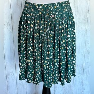 Green Floral Medium LOFT Skirt